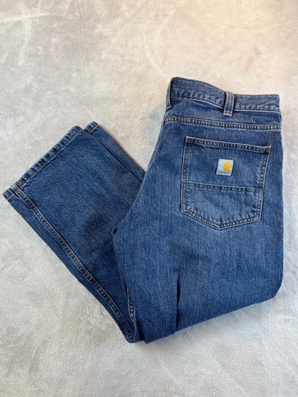 Carhartt Relaxed Fit Jeans 36x28 Men's Workwear Classic 100% Cotton